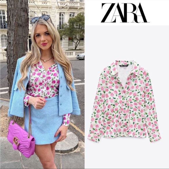 Zara Floral Shirt - Picture 1 of 10